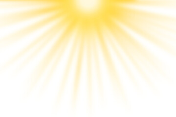 Wall Mural - yellow sparkle light effect isolated on transparent background. glowing sun rays. shining sun, light