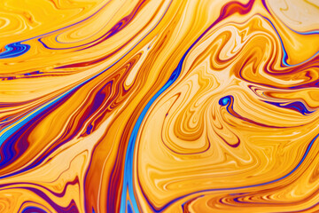 Wall Mural - Real closeup photograph of a soap bubble surface movements as a scientific experiment showing light refraction with colorful shapes and forms