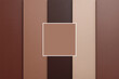 © Mirador - Close-up of textured leather samples in varying shades of brown with a mocha mousse swatch. Highlights the 'Color of the Year Mocha Mousse' 2025 trend for fashion and interior design.