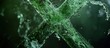 © Galaxyd - Abstract green liquid streams crossing in an 'X' shape against a dark background.