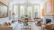 © Puttipong - Elegant Living Room with Bright Artwork and Stylish Interiors