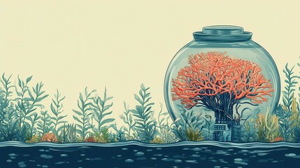 Predictive analytics flat design side view AI technology theme water color