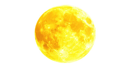 Wall Mural - a vibrant yellow moon, showcasing its craters and texture, serves as a striking graphic element.
