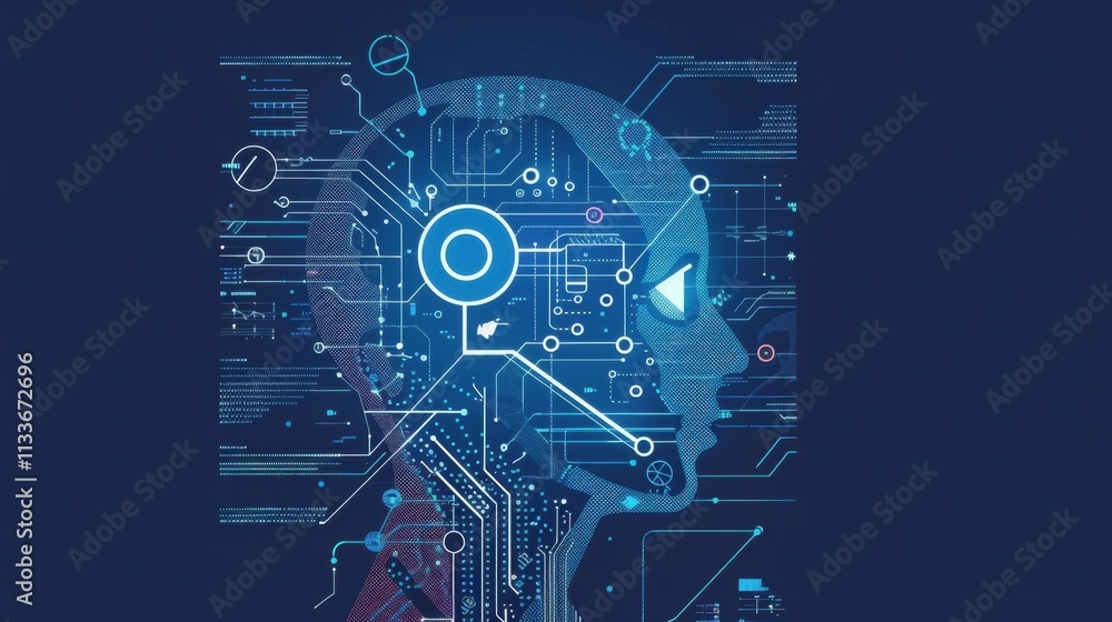 Artificial intelligence is processing big data using electronic ...