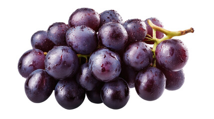 luscious red grapes: a cluster of ripe, dark red grapes, glistening with moisture, captures the esse
