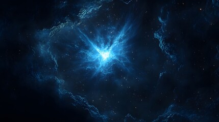 Wall Mural - Celestial Explosion Cosmic Energy Blasts Through Nebula
