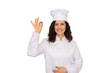 © PeopleVideos - Young Latina chef in professional uniform smiling confidently