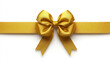 © Patwarin - shiny golden gift bow with textured ribbon loops, perfect for celebrations and special occasions. This elegant bow adds touch of luxury to any gift