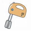 © Nicole - hand mixer doodle hand drawn isolated Generated image