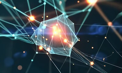 Wall Mural - abstract technology background of a quantum computing system with processor and electronic circuit. 
