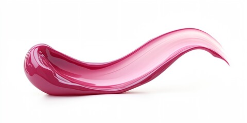 Canvas Print - a pink brush stroke on a white background