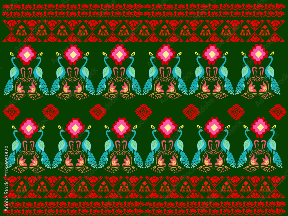 tribal pattern ( Assamese pattern ) of northeast India which is used ...