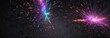 © methinee - Sparkling colorful particles suspended in mid-air , floating, weightless