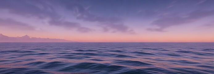 Wall Mural - a calm ocean scene with a subtle blue purple gradient, water, soothing, tranquility