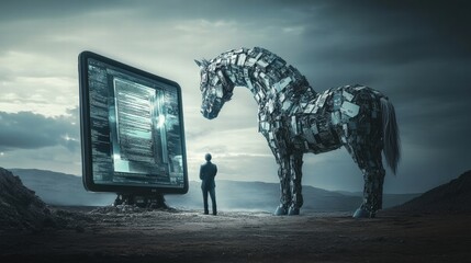 cybersecurity trojan horse concept