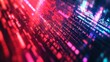 © parunchai - abstract digital data stream red and blue binary code background