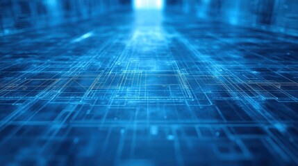Abstract Digital Circuitry: A Futuristic Network Visualization