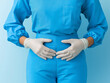 © Happy Photo Stock - Gastroenterologists specialist therapy. Specialist analyzing intestinal health using modern techniques in a clinical setting for health and wellness purposes.