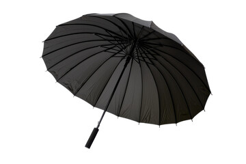 black umbrella isolated on png transparent background