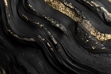 Wall Mural - Black and Gold Cake Close Up