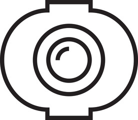 Canvas Print - Camera Icon Line Art
