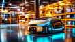 © Thananatt - Innovative automated logistics vehicle enhancing supply chain resilience and risk management in modern warehouses