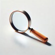 © riko2022 - Magnifying glass isolated on a bright white background, ideal for professional use