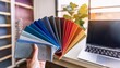 © adisorn - Fabric Swatches Color Palette Design - Home office design