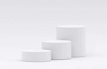 Wall Mural - white product display podium in studio room, for display presentation