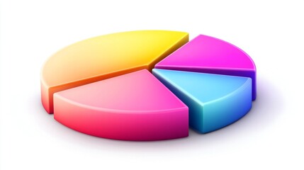Poster - Colorful Pie Chart Graphic for Business and Data Visualization