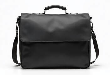 Sleek messenger bag displayed from the front, perfect for delivery service visuals