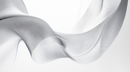 Aufkleber - Abstract Textured Flowing Fabric on White Background
