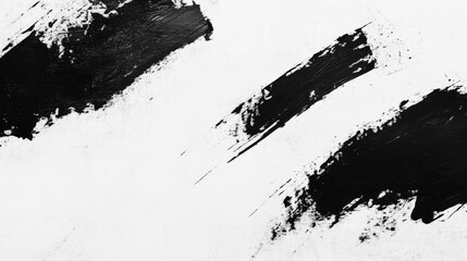 Aufkleber - Abstract Black and White Brush Strokes on Artistic Background