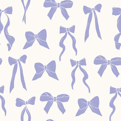 flat vector bows seamless pattern