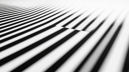 Aufkleber - Abstract Lines and Shadows on a White Background in Minimalist Style