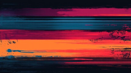 Leinwandbilder - Colorful Abstract Gradient Lines on Dark Background for Art Designs