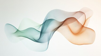 Leinwandbilder - Abstract Colorful Waves Flowing on Light Background for Design Usage