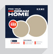 © DYNAMITE_IT_SOLUTION - Real estate or home sale social media post Template Design
