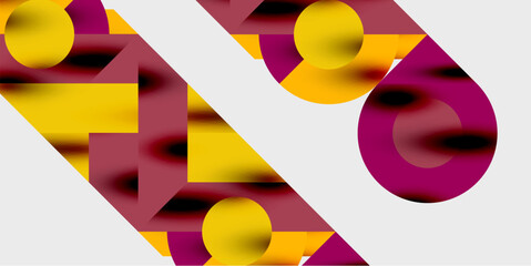 Aufkleber - Vibrant abstract background circles with smooth gradients, creating a dynamic and modern design. Ideal for creative, tech, or contemporary-themed projects