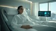 © AssanAI.Studio - Calm Patient Relaxing in Modern Hospital Room with High-Tech Monitors