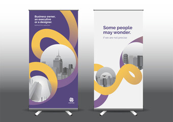 RollUp template vector illustration, Designed for style applied to the expo. Publicity banners, business model vertical.	