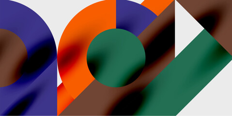 Aufkleber - Vibrant abstract background circles with smooth gradients, creating a dynamic and modern design. Ideal for creative, tech, or contemporary-themed projects