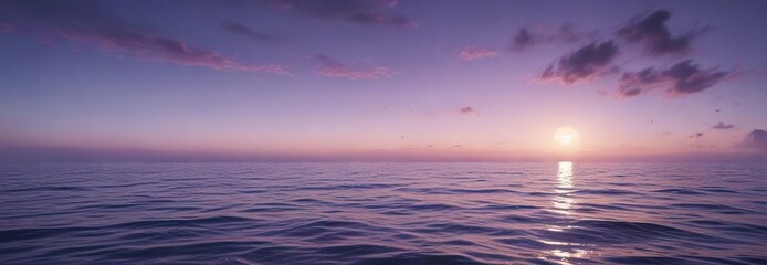 Wall Mural - a calm ocean scene with a subtle blue purple gradient, soothing, gentle