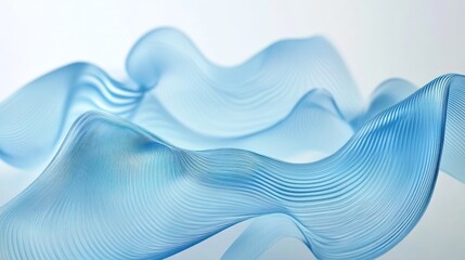 Wall Mural - Close-up of 3D rendering of abstract wave pattern background.