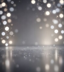 Soft grey bokeh background with scattered lights and subtle gradient effect, background, bokeh