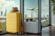 © Somboon - Stylish suitcases by airport window travel scene modern environment urban view adventure awaits