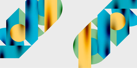 Aufkleber - Vibrant abstract background circles with smooth gradients, creating a dynamic and modern design. Ideal for creative, tech, or contemporary-themed projects