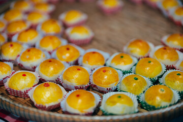 Wall Mural - The number of mooncakes in Asian markets will continue to increase as more consumers realize the importance of supporting Chinese pastry making and eating healthier.