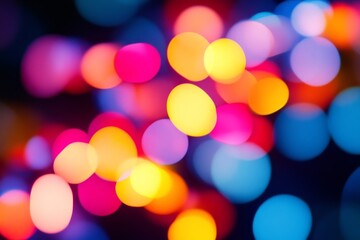 Canvas Print - Abstract Colorful Bokeh Lights Background