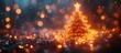 © Almahyra - Illuminated Christmas tree with warm lights and bokeh.